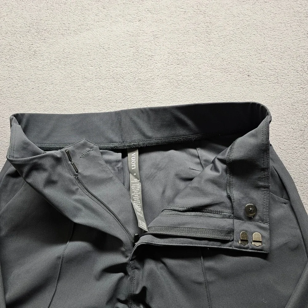 Vuori Wide Leg Pintuck Trousers Womens 6 Charcoal Gray Performance Workwear Pant